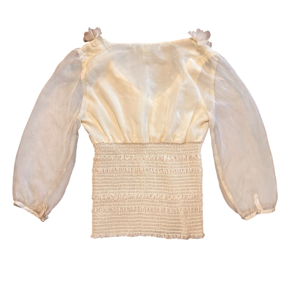 American Rag Cream Ruffled Blouse - Picture 3 of 3
